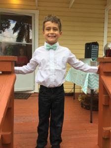 Here is one of the kids in his full wedding regala!  A cutie!